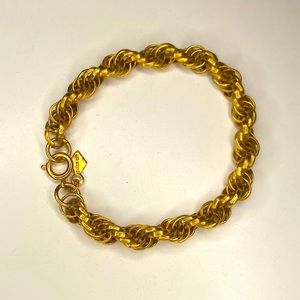 Vintage chunky gold tone Sarah Coventry rope bracelet